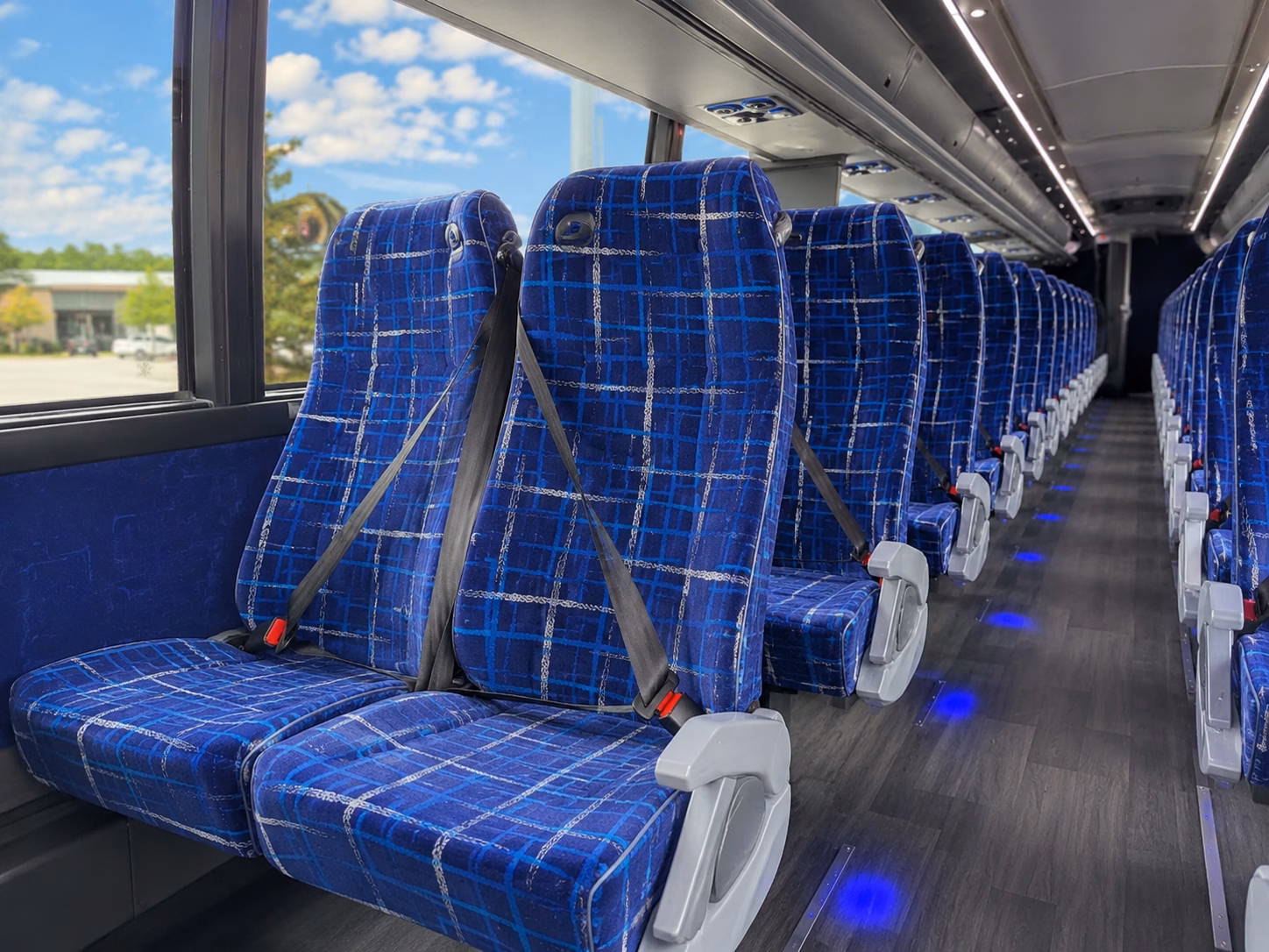 lowell charter bus rental interior